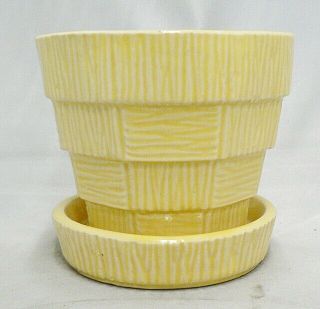Vintage Mccoy Pottery Yellow Planter