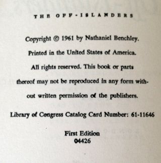 RARE BOOK: 1961 The Off - Islanders /The Russians Are Coming by Nathaniel Benchley 3