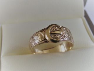 Vintage 9ct Gold Buckle Ring Childs Size Or Small Finger Size 