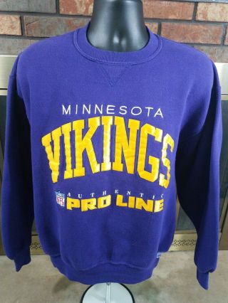 Vintage Minnesota Vikings Nfl Football Crewneck Sweatshirt 90s Mens Size Large