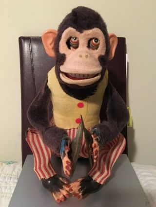 Vintage Musical Jolly Chimp Monkey Toy With Cymbals – Lewis Galloob Co.