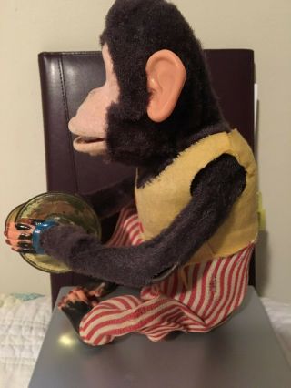 VINTAGE MUSICAL JOLLY CHIMP MONKEY TOY WITH CYMBALS – LEWIS GALLOOB CO. 2