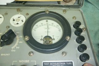 (4) Western Electric 328 A tubes,  on TV - 7A/U Tube Tester 3
