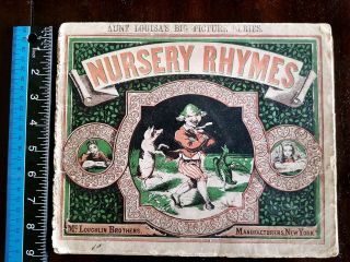 Nursery Rhymes,  1870 Big Antique Illustrated Children 
