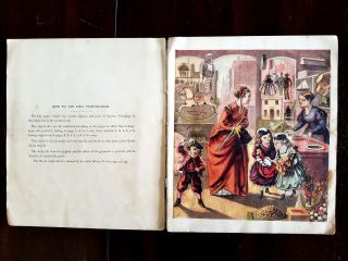 Warne ' s Picture Puzzle Toy Books 1870 Big Antique Illustrated Children ' s Book 2