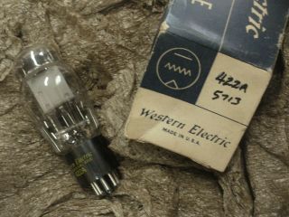 Western Electric 422a Rectifier Vacuum Tube,  1957 Date,  Strong