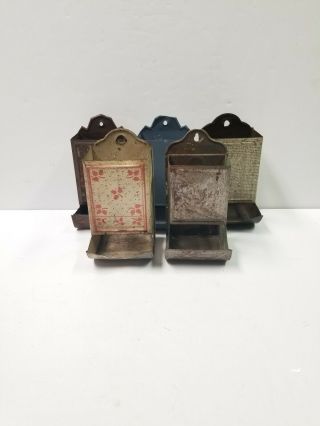 Vintage Matchbox Holder Tin Match Safe Rusty Crafting Upcycle