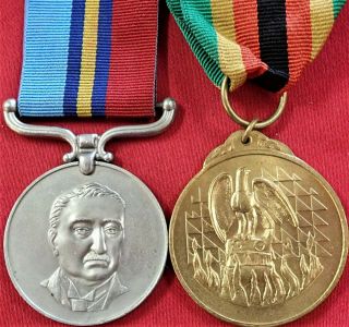 Vintage Rhodesian General Service Medal 1968 - 80 & Zimbabwe Independence