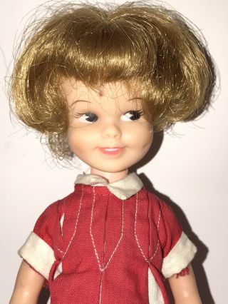 Vintage 1963 Deluxe Reading 8 " Penny Brite Doll Red Dress Vguc