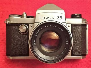 Collectors Asahi Pentax Tower 29 Camera W/f/2 55mm Auto - Takumar Lens - Minty