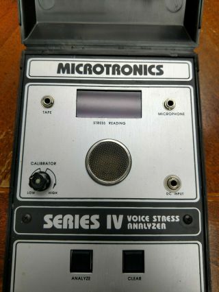 Vintage Lie Detector Microtronics Voice Stress Analyzer - - Spy