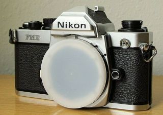 Nikon Fm2 35mm Slr Camera Body Only W 1/200th Flash Sync,  Batteries