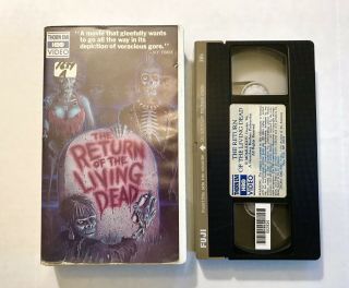 Vintage Return Of The Living Dead (1985) Vhs Tape Horror Zombie Movie Thorn Hbo