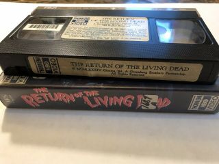 Vintage Return of the Living Dead (1985) VHS tape horror zombie movie Thorn HBO 2