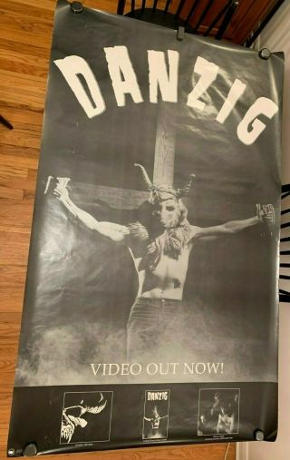 Danzig Home Video Poster Rare Vintage Misfits Samhain Punk Metal 50x36