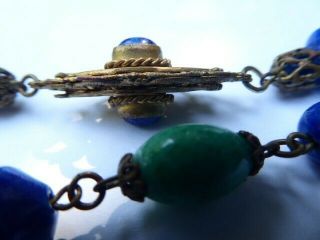 Vintage Art Deco Czech Neiger Peking Glass Necklace 6