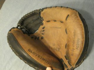 Vintage Glovesmith Field Commander Adult Catchers Mitt,  Fc2038,  Usa Made