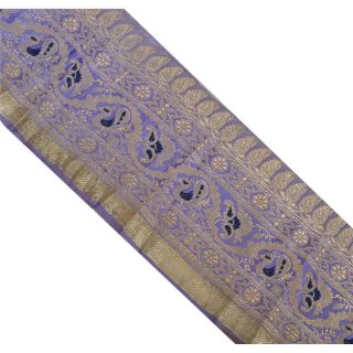Sanskriti Vintage Purple Sari Border Woven Brocade Indian Craft Trim Sewing Lace 4