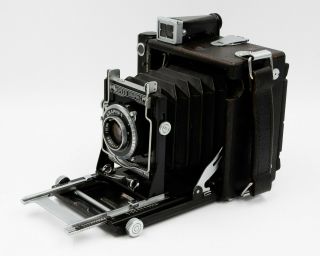 Speed Graphic 2X3 Press Camera w/101mm f/4.  5 Optar Lens,  120 Roll Film Back Ex, 3