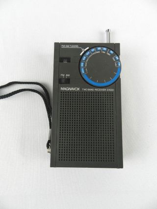 Vintage Magnavox Two Band Receiver D1000 Am/fm Pocket Radio Turn Dial