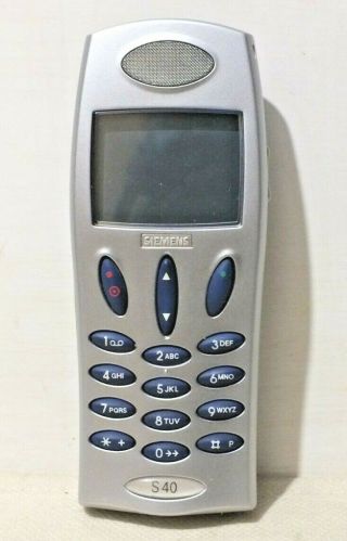 Vintage Siemens S40 Gray Mobile Phone Complete 2
