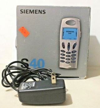 Vintage Siemens S40 Gray Mobile Phone Complete 3