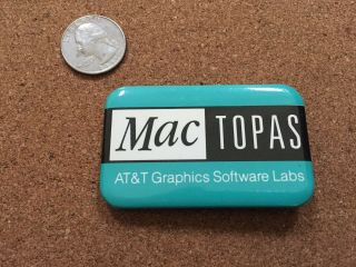 Vintage Vintage Apple Macintosh Mac Topas At&t Graphics Labs Pinback Button
