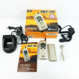 Vintage Audiovox Mci - 120 Dual Mode Digital Cdma Telephone Cell Phone W/box