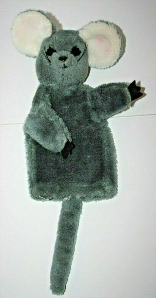 R.  Dakin 1975 Plush Mouse Hand Puppet 10 " Vintage Toy As - Is