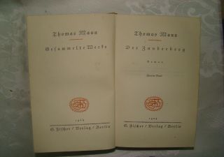 Thomas Mann Der Zauberberg The Magic Mountain 1924 First 1st Edition 2 Volumes 5