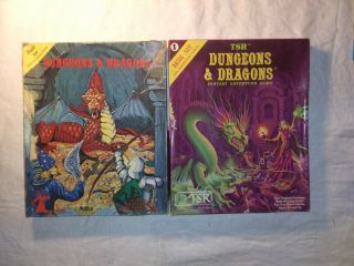 Vintage Dungeons & Dragons 1978 And 1980 Basic Box Set D&d No Contents