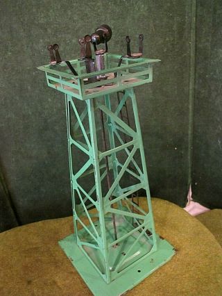 Vintage Lionel O Gauge 395 Light Tower Green Pressed Steel