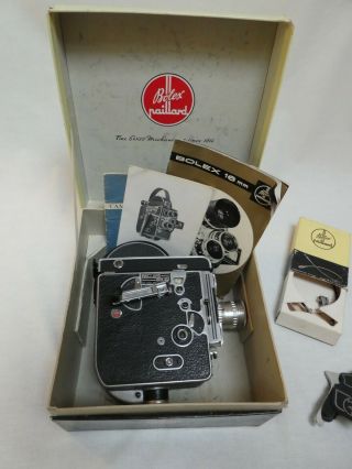 Paillard Bolex H16 Reflex 16mm Movie Camera w Grip,  Manuals 3