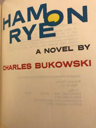 Charles Bukowski - SIGNED/W 5 Drawings - Ham On Rye 1st Printing HC - 1982 3