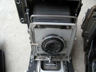 TWO Graflex 4x5 Speed,  Crown Graphic,  3 Lens Optar Zeiss Tessar,  Accs NoResrv 4
