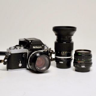Nikon F2 Photomic 35mm Slr Film Camera Bundle 28/50/135mm Lenses Plus