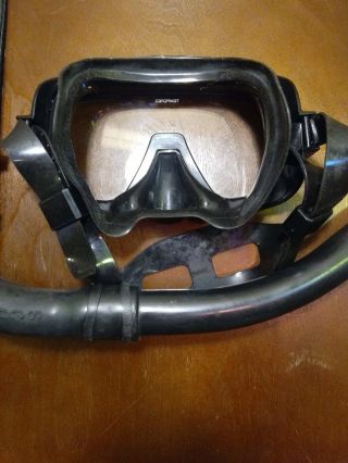 Vintage Scubapro Snorkel With Tekna Mask