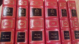 The World Crisis By Winston S.  Churchill 6 Volumes - Easton Press Leather - Ww1