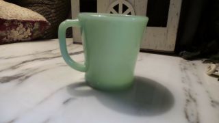 Vintage Fire King Jadeite Restaurant Coffee Cup,  Heavy,  Green,