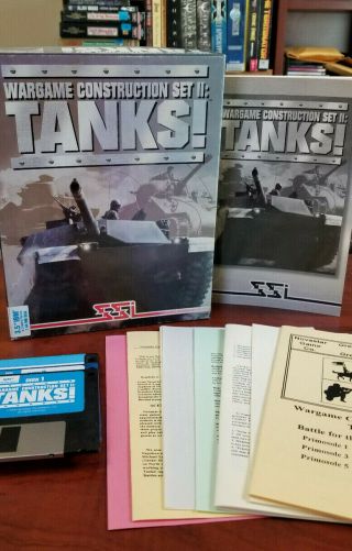 Wargame Construction Set Ii: Tanks Ssi Pc 1994 Big Box 3.  5 " Rare/vintage