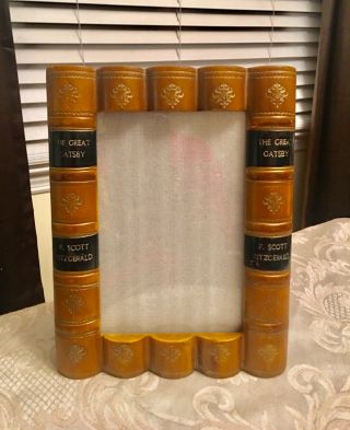 Vintage Book Standup Resin Picture Photo Frame 3 1/2 X 5 1/2