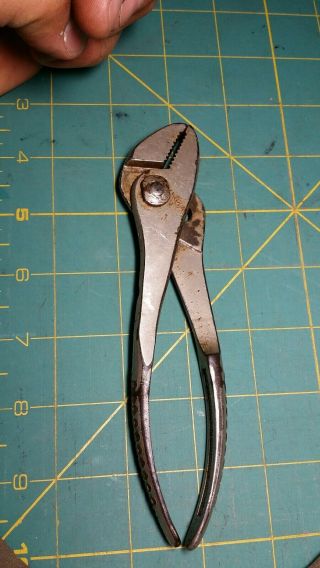 Vintage Snap On Vacuum Grip Parrot Head Pliers No.  61 Two Row Grip Texture