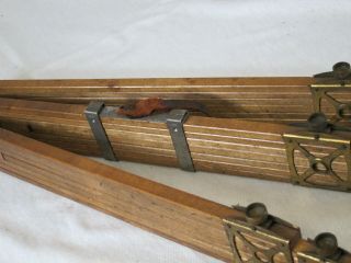 Antique Triple Slide,  Brass & Wood Folding Tripod for Camera,  Telescope or Lamp 5