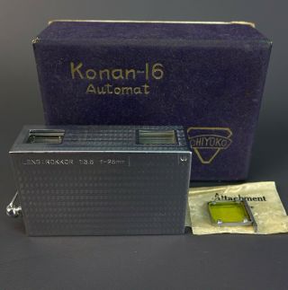 Rare Konan - 16 Automat Chiyoko Rokkor 1:3.  5 25mm Subminiature Camera