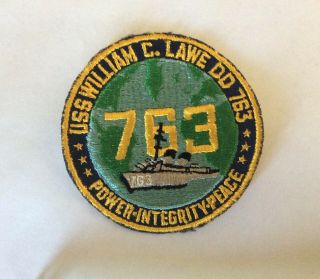 Uss William C Lawe Dd 763 Us Navy Vintage Patch