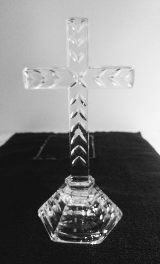 Vintage 24 Lead Crystal Cut Glass Cross Imperial Estate