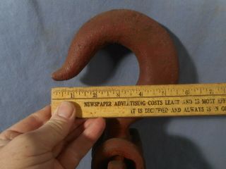 Vintage Steel Heavy Duty Snatch Block Pulley Hook 2