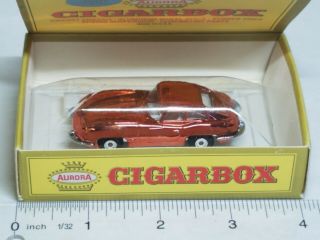 Vintage Aurora Cigar Box 6127 Jaguar Xke Coupe Red