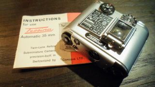 Tessina 35l Automatic Subminiature Spy Camera W/case,  Flash,  Loader,  Docs,  More