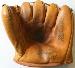 Vintage Nelson Fox Jc Higgins Sears Baseball Glove 28 1759 Nellie White Sox